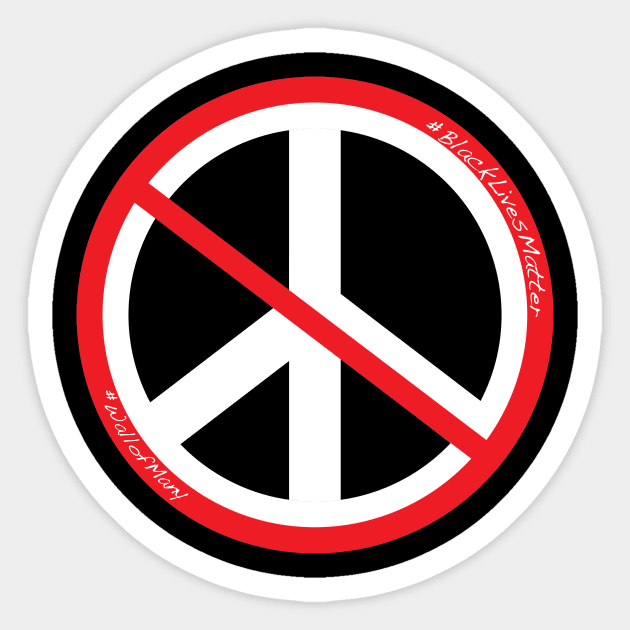 No Peace by Lara L Sticker by Wall of Many